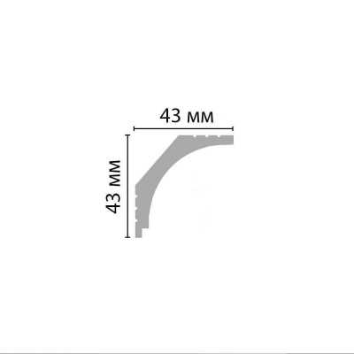 Плинтус потолочный Плинтус потолочный гладкий DECOMASTER D109-115 ДМ (43*43*2000мм) – цена, описание и отзывы — фото